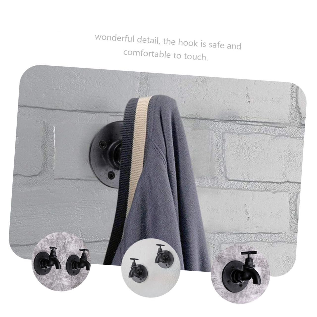 2 Stück Kreative Vintage Kleiderhaken aus Eisen Wasserhahn Design Wandmontage Küche Haushalt Organisator