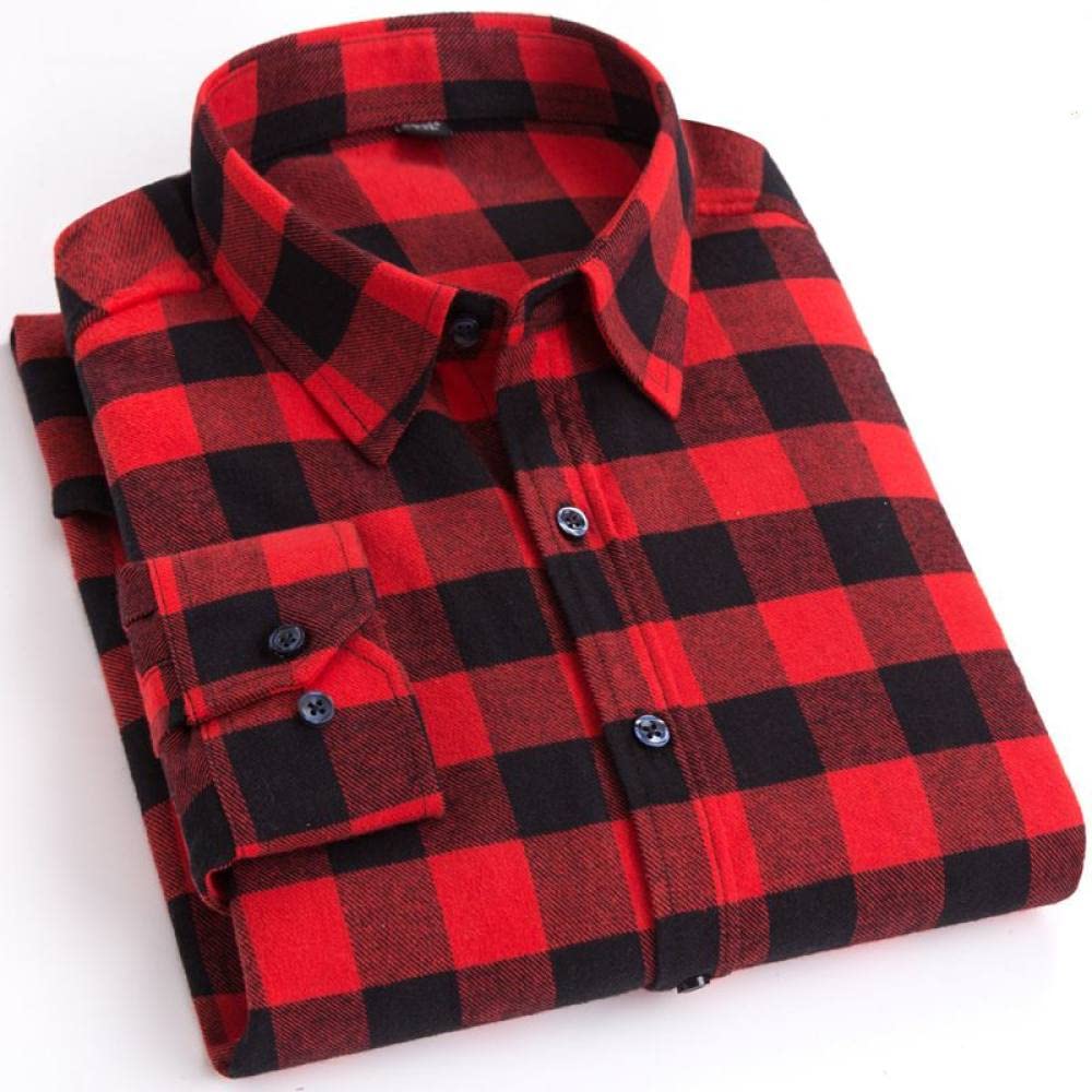 Camicia In Cotone A Maniche Lunghe Da Uomo,Camicia Casual Da Uomo A Maniche Lunghe, Camicia Casual Scozzese Da Uomo In Flanella Camicia Casual A Maniche Lunghe Per Uomo A Quadri Abbottonatura Vestib
