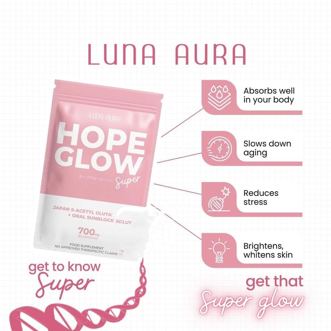 Luna Aura Hope Glow 60 Capsules 700mg Health & Personal Care