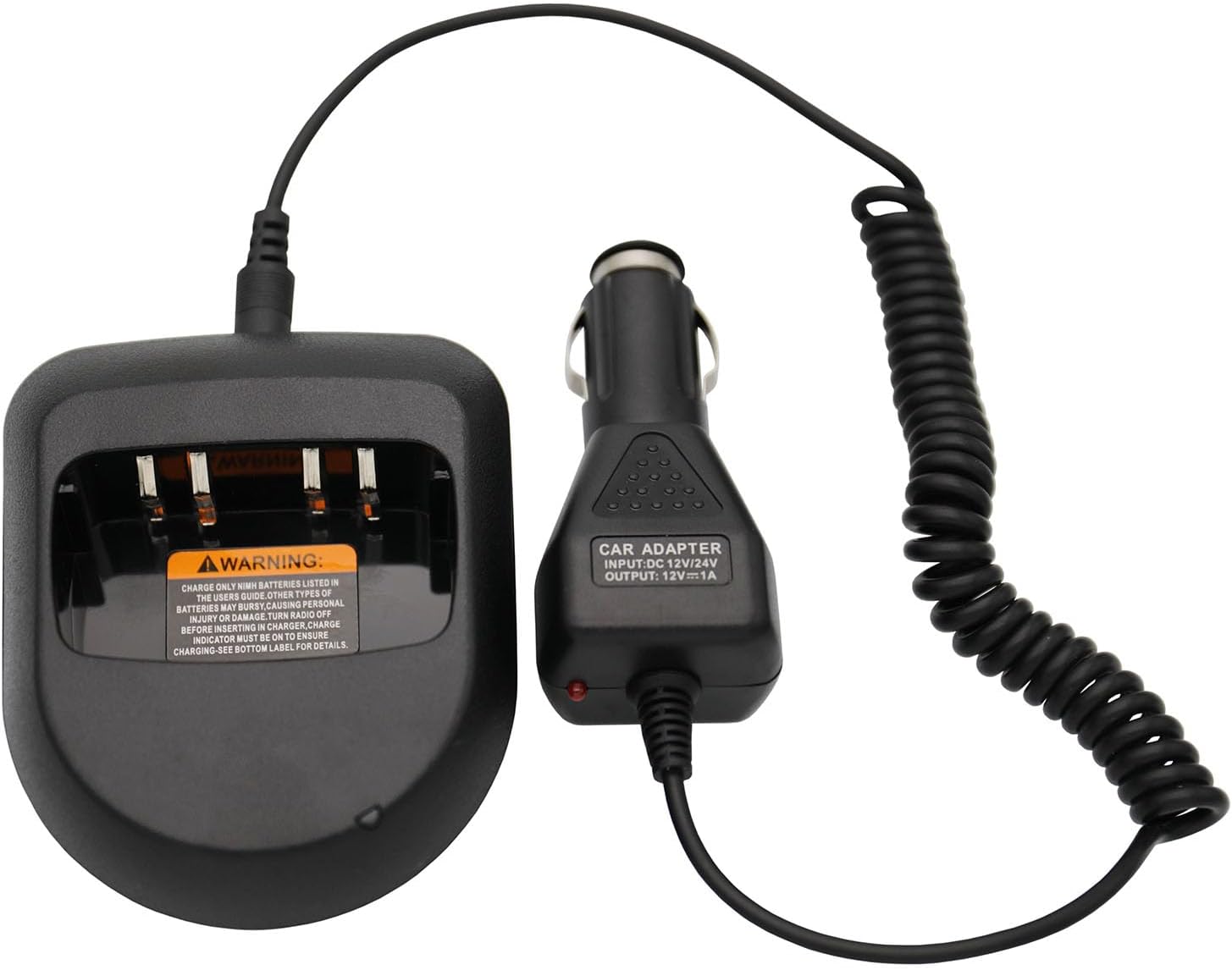 Ni-MH Ni-CD Battery Charger DC 12V/24V Car Charger Compatible with Motorola A6 A8 MagOne BPR40 BC130 Two-Way Radio PMLN4822AR PMLN4682AR PMLN5041A Battery Charging
