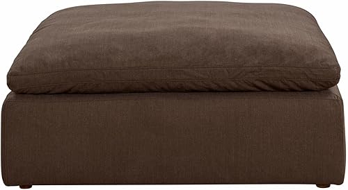 Miniatura 5 de Sunset Trading Funda de tela Puff para sofá seccional de 5 piezas en color marrón