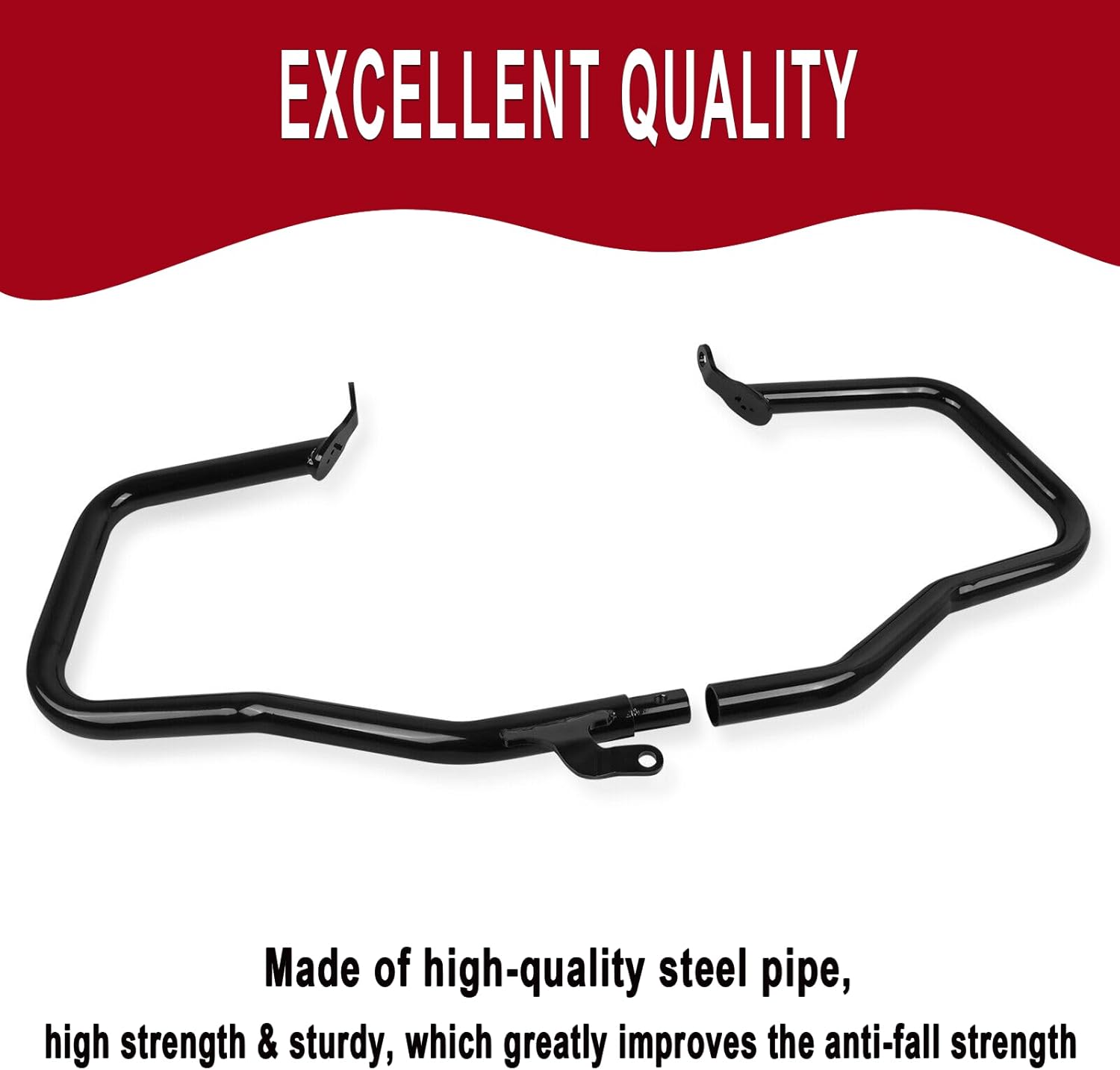 Highway Crash Bar Engine Guard Replacement for BMW R18 2020-2025 R18 B 2021-2025 R18 Classic Transcontinental 2021-2025 R18 Roctane 2023 2024 2025(Black)