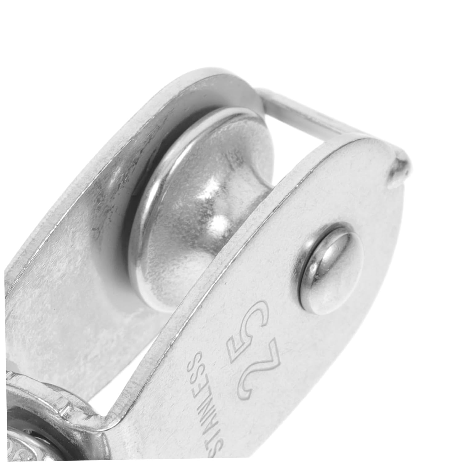 4pcs U-Shaped Stainless Steel Pulley for Heavy-Duty Lifting Smooth Easy Installation for Mechanical and Cable Applications