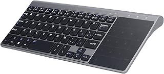 ciciglow Wireless Touch Keyboard, 59 Keys 2.4GHz Wireless Multimedia Keyboard 1200DPI Multitouch Touchpad Ultra Thin Keyboard for PC Laptop Smart TV