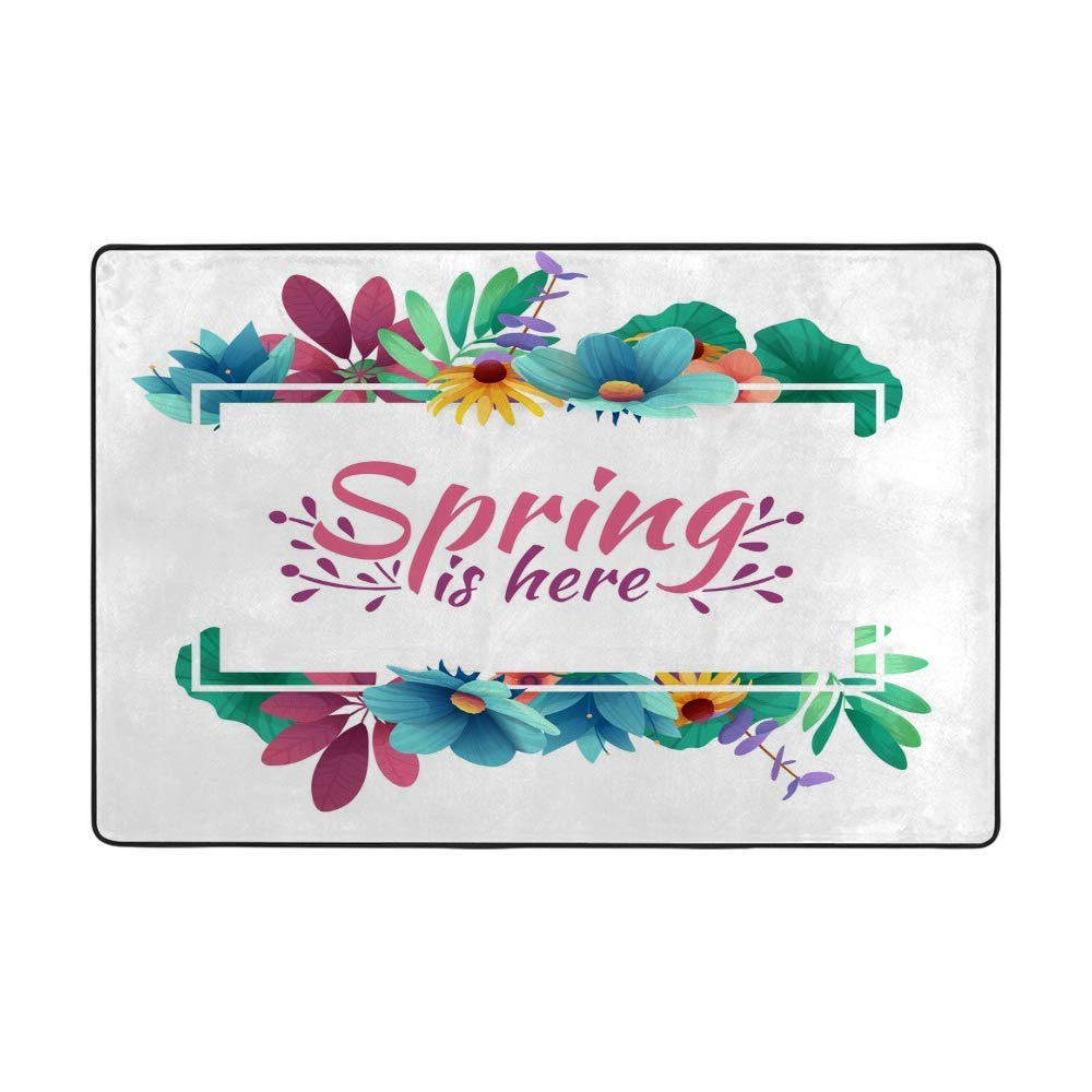 Tapis de sol velours blanc corail 152x99 cm grand format pour décoration salon