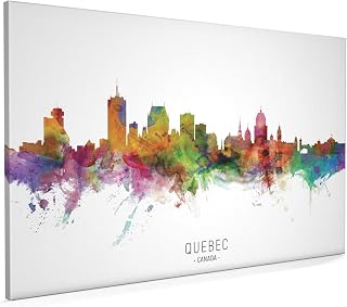 Quebec Canada Skyline Box Canvas Print with City Name -6722