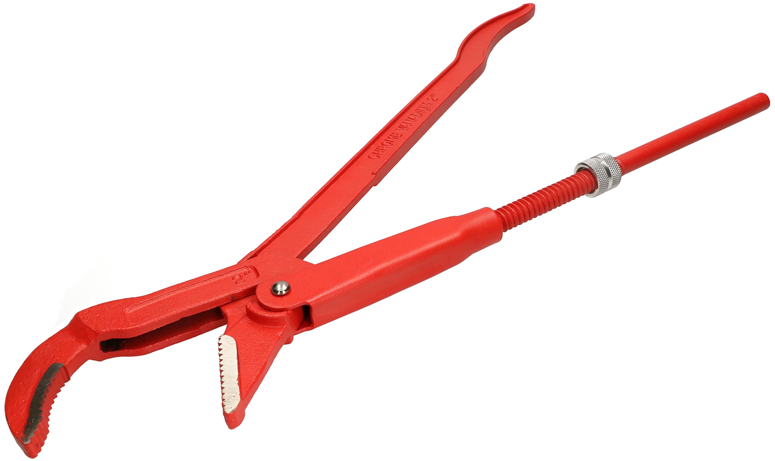 KOTARBAU® Eckrohrzange 45° „Schwede“ 2" max. Rohr - Ø 80 mm aus Chrom-Vanadium-Stahl Rohrzange Wasserrohrzange Wasserpumpenzange