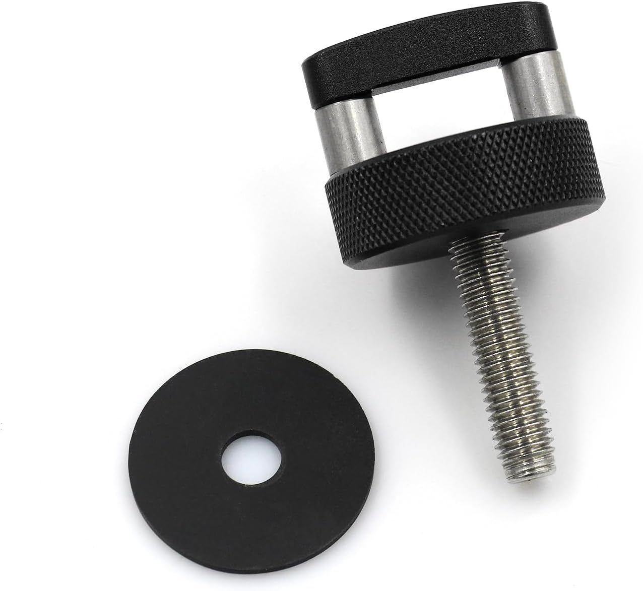 Billet Aluminum Hard Top Quick Removal Fastener Thumb Screw Integrated D Ring for Jeep Wrangler JK 2007-20018 JL 2018-2022 & Gladiator JT (Black)