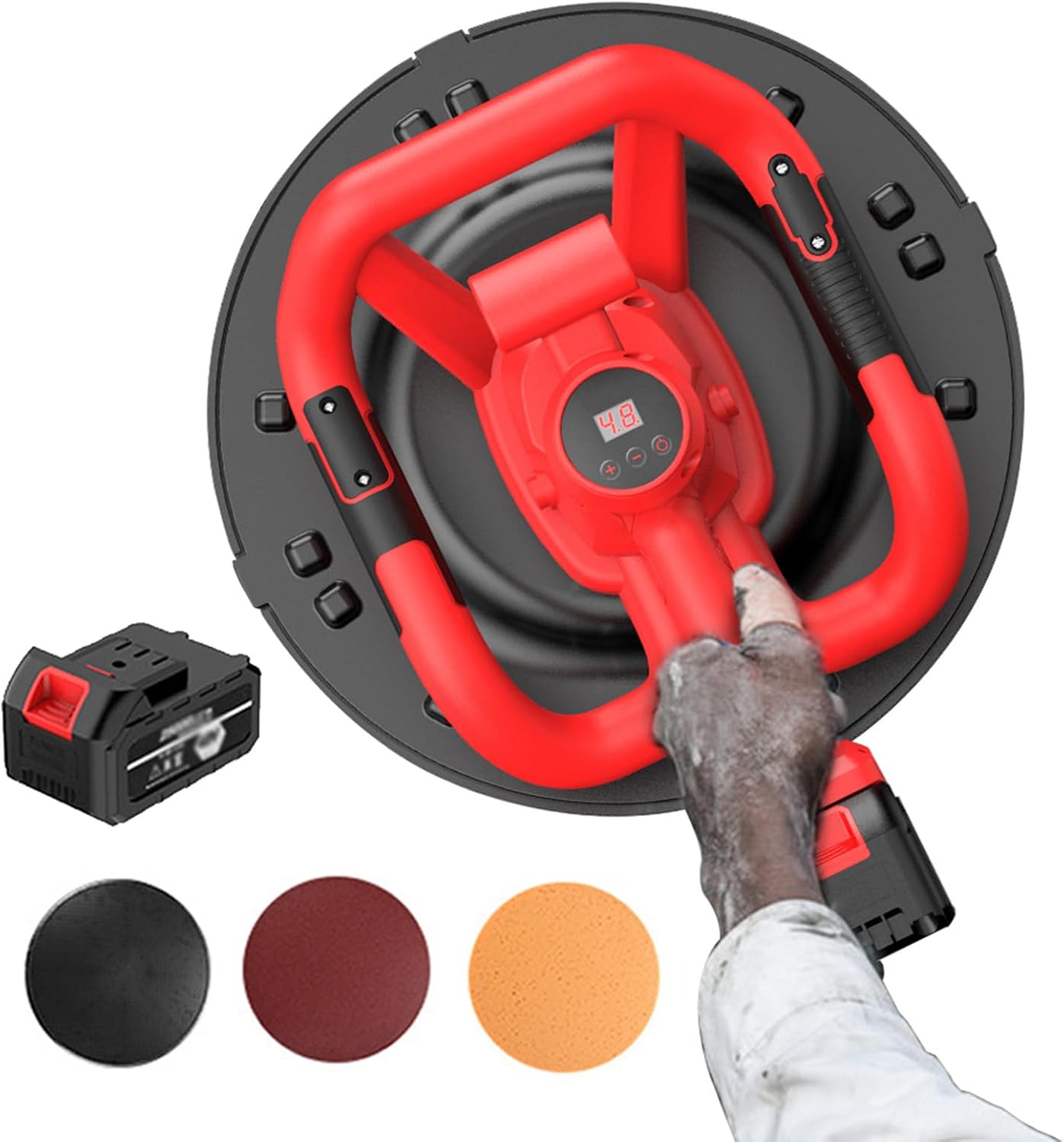 Levigatrice Cemento 1500W MAXXT - 7 Velocità Regolabili 1000-8500 RPM, Con Dischi Diamantati E Aspirazione - Foto 5