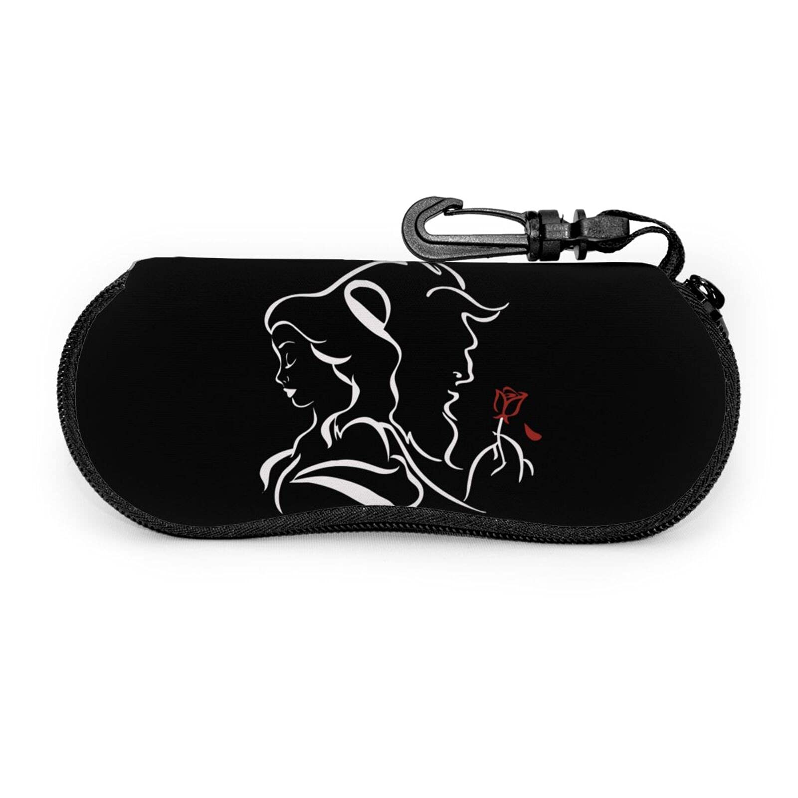 DJNGN Beauty Within the Beast Sunglasses Soft Case Portable Travel Zipper Glasses Case, Eyeglass Safety Pouch Zipper Box Case with Belt Clip