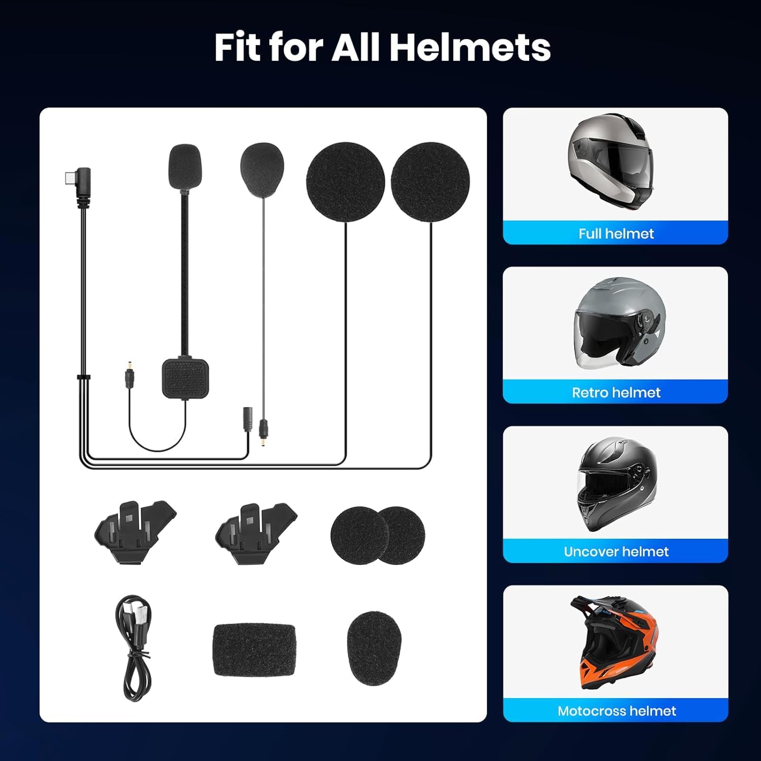 Amazon.com: JESIMAIK R16 Pro Motorcycles Bluetooth Intercom
