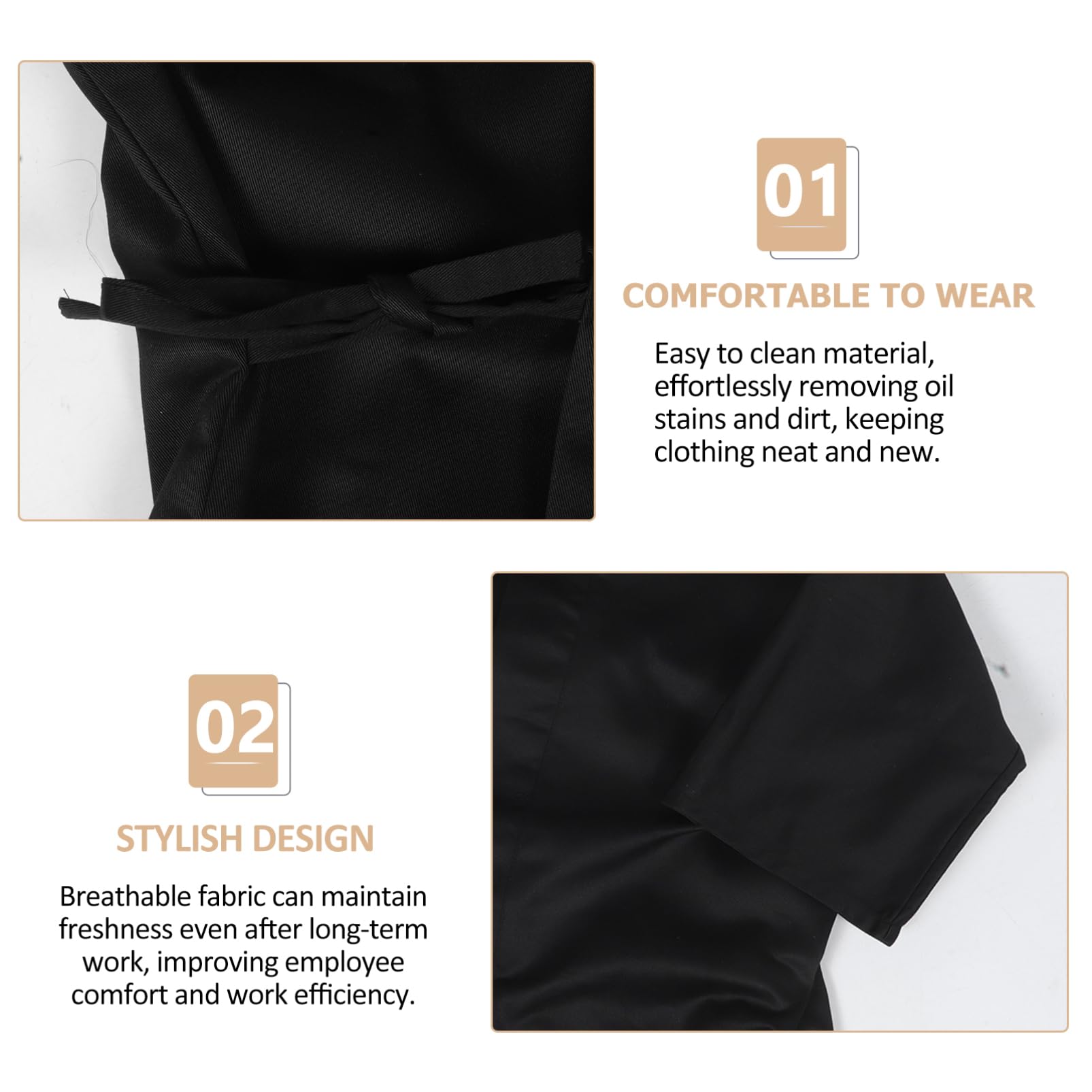 Healvian Ropa de Trabajo de Chef Japonesa Chaqueta Estilo Kimono Tradicional para Restaurantes de Sushi de Tela Japonesa