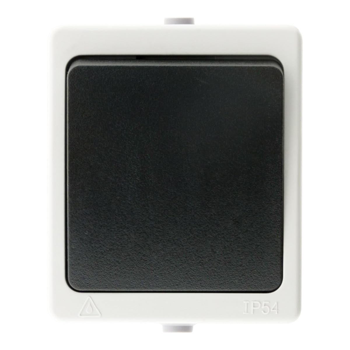 Zenitech - Interruttore Va-e-vieni 10A IP54 Aquae - Nero - Interruttore Impermeabile per Uso Esterno - Collegamento Rapido con Morsetto Automatico - Controllo da Due Punti