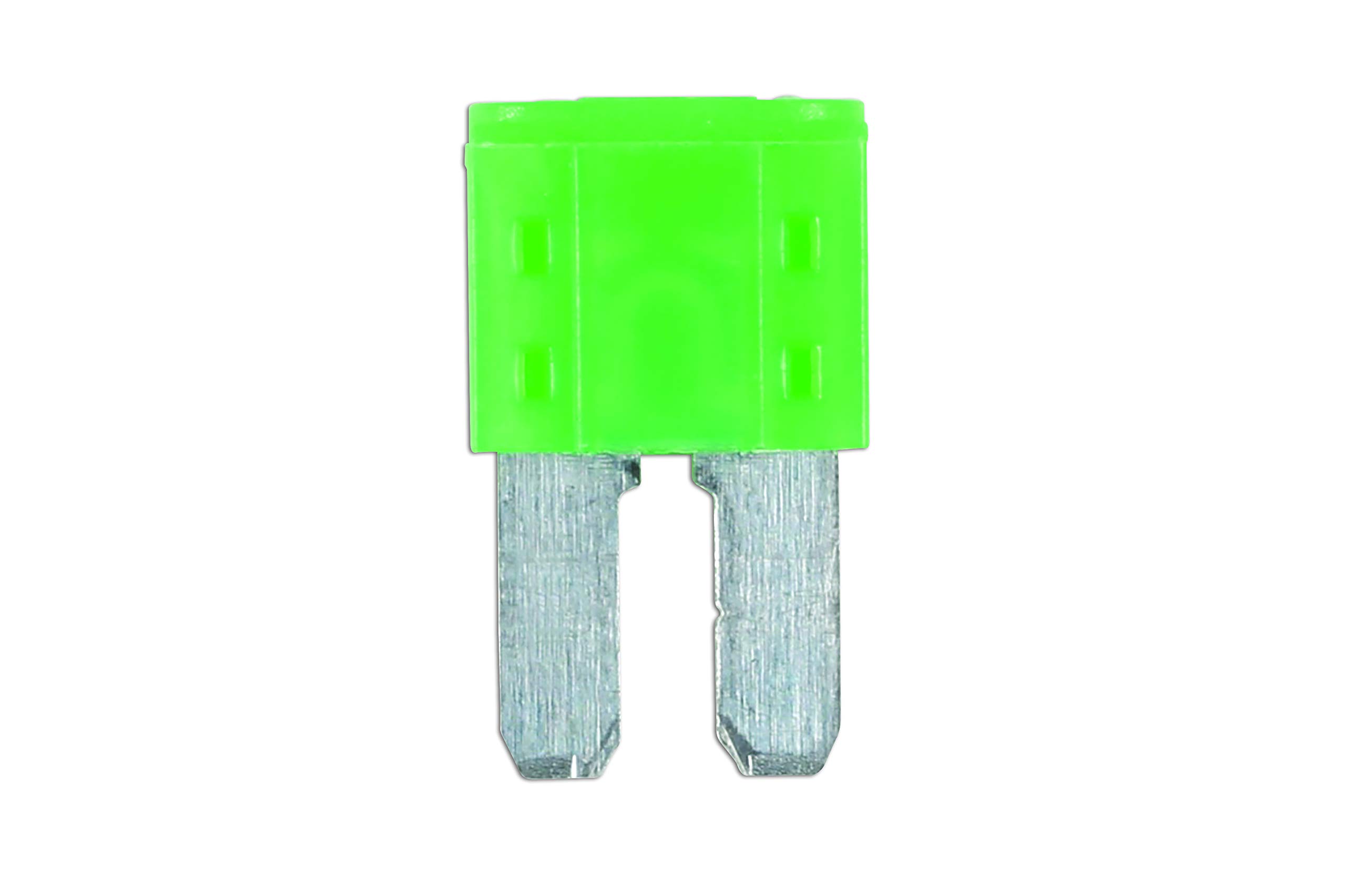 CONNECT 37153 LED Micro 2 Blade Fuses 30A Electrical Automotive 5 Pieces