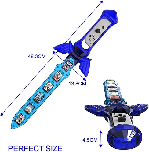 Miniatura 7 de Switch Joycon Sword Grip for The Legend of Zelda Skyward Sword HDJOYTORN Switch Accessories Handgrip for Zelda Nintendo Switch Holds 12 Game