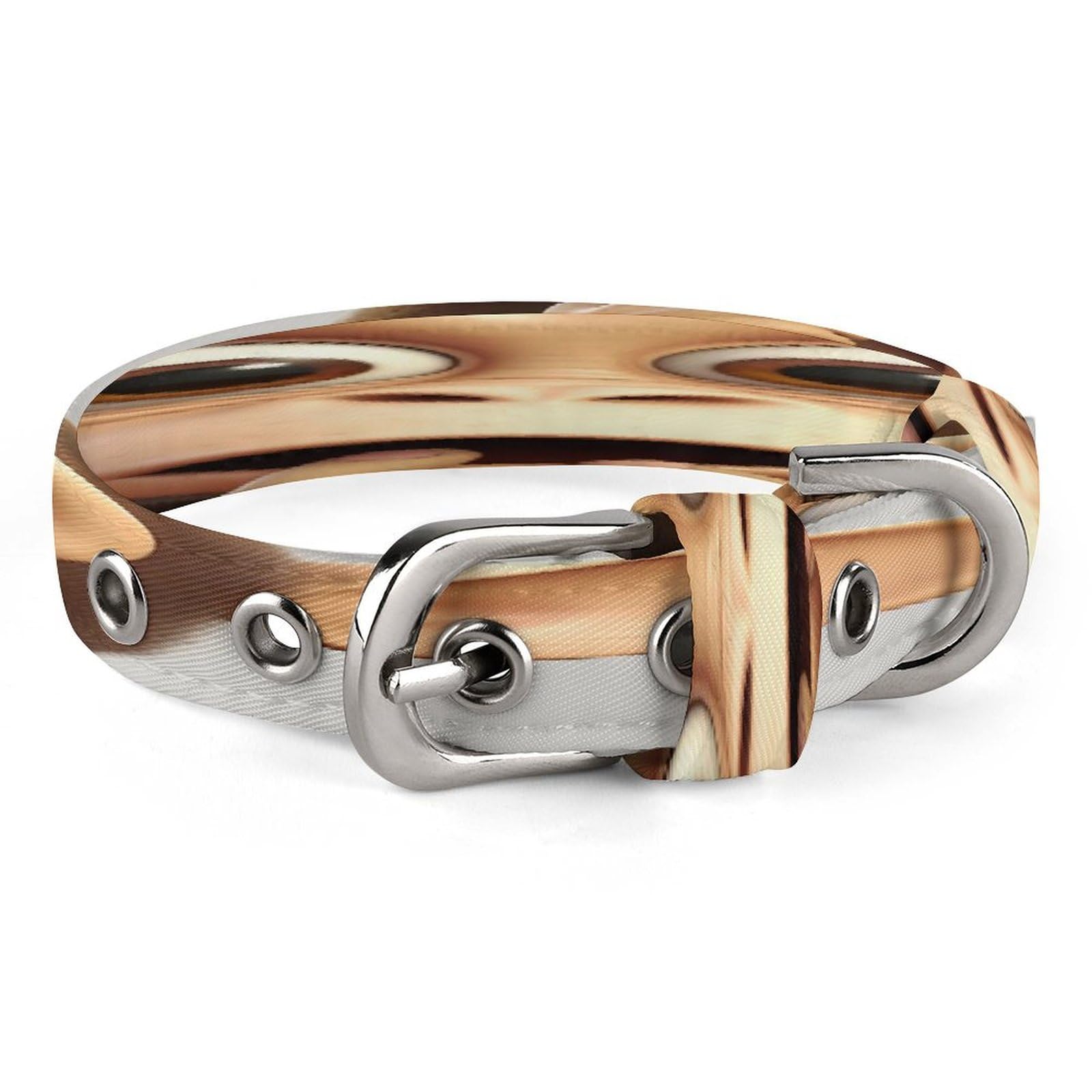 Collier en acier inoxydable avec tissu Oxford réglable pour chiens et chats The Silent Monkey