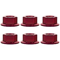 Vista 38 de Titanium DIN6923 M5 M6 M8 M10 M12 M14 M16 - Juego de 6 tuercas hexagonales (paso M8, 0.069 pulgadas, dorado)