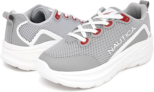 Miniatura 6 de Nautica Zapatos deportivos con cordones para niños, cómodos zapatos para correr para niños y niñas, niños pequeños y grandes