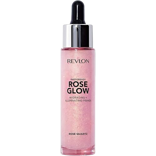 Face Primer by Revlon, PhotoReady Rose Glow Face Makeup for All Skin Types, Hydrates, Illuminates & Moisturizes, Infused with Quartz and Hydrating Oil Beads, Rose Quartz, 1 Fl Oz