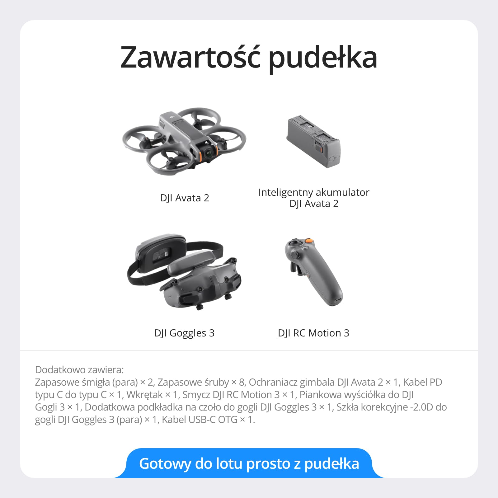 Dji Avata Combo 6941565980083 Dron, Czarny/Szary, 155° Pola Widzenia