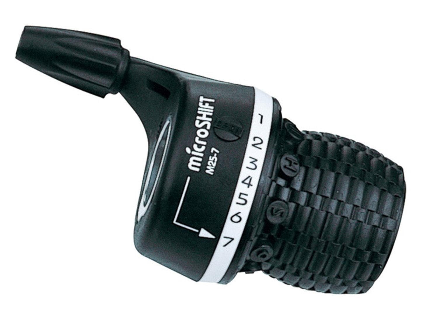 MicroSHIFT MTB Twist Shifter, Right, Shimano 7 speed black, MS25-7R