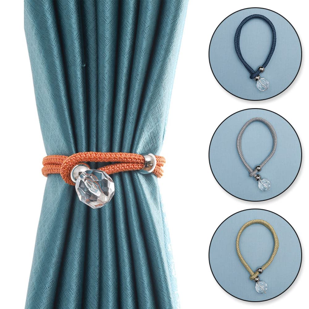 Pieza de alzapaños para Cortina con borlas de Cuentas de Cristal, Accesorios para habitación, Soportes para Cortinas, Hebilla, Cuerda, decoración del hogar, Vendaje de CU,C-2pcs