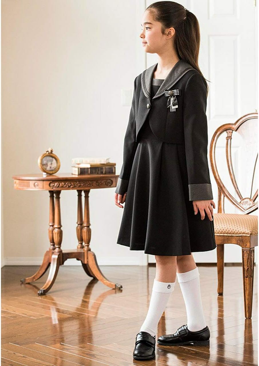 Amazon Co Jp キャサリンコテージ 卒業式 冠婚葬祭 セーラーカラー ボレロ タックワンピース アンサンブル Ma608 165cml ブラック Blk Tak 服 ファッション小物