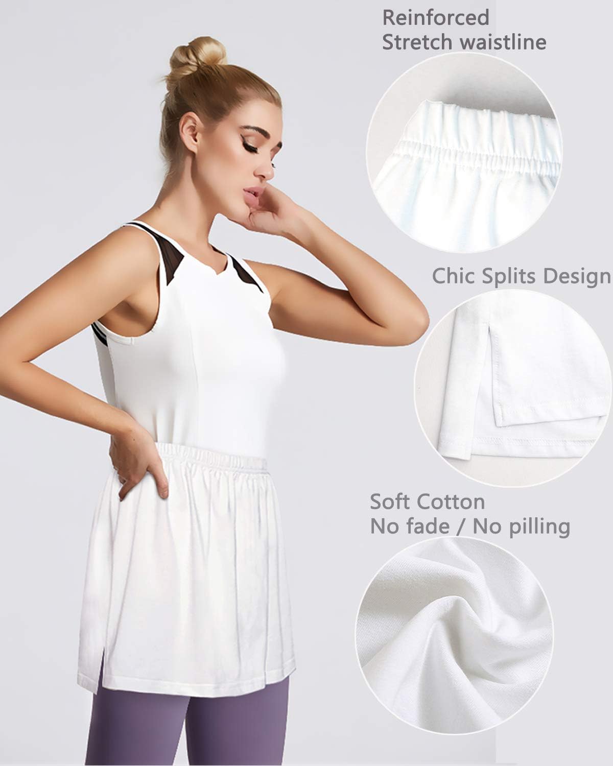 Vanrose Jan Cotton Shirt Extension for Legging Layering Fake Top Black Gray Plus Size S-5XL - Image 2