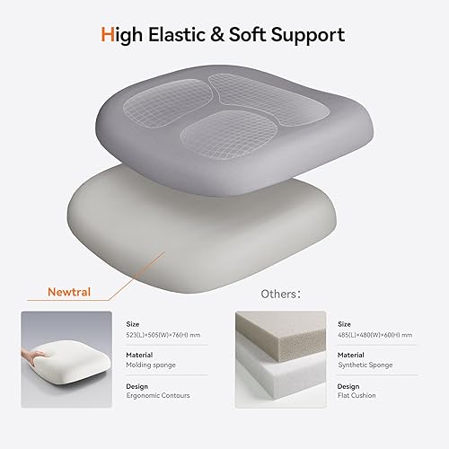 Miniatura 6 de Newtral Silla ergonómica de oficina con respaldo alto, silla de escritorio de oficina en casa con soporte lumbar de seguimiento automático,