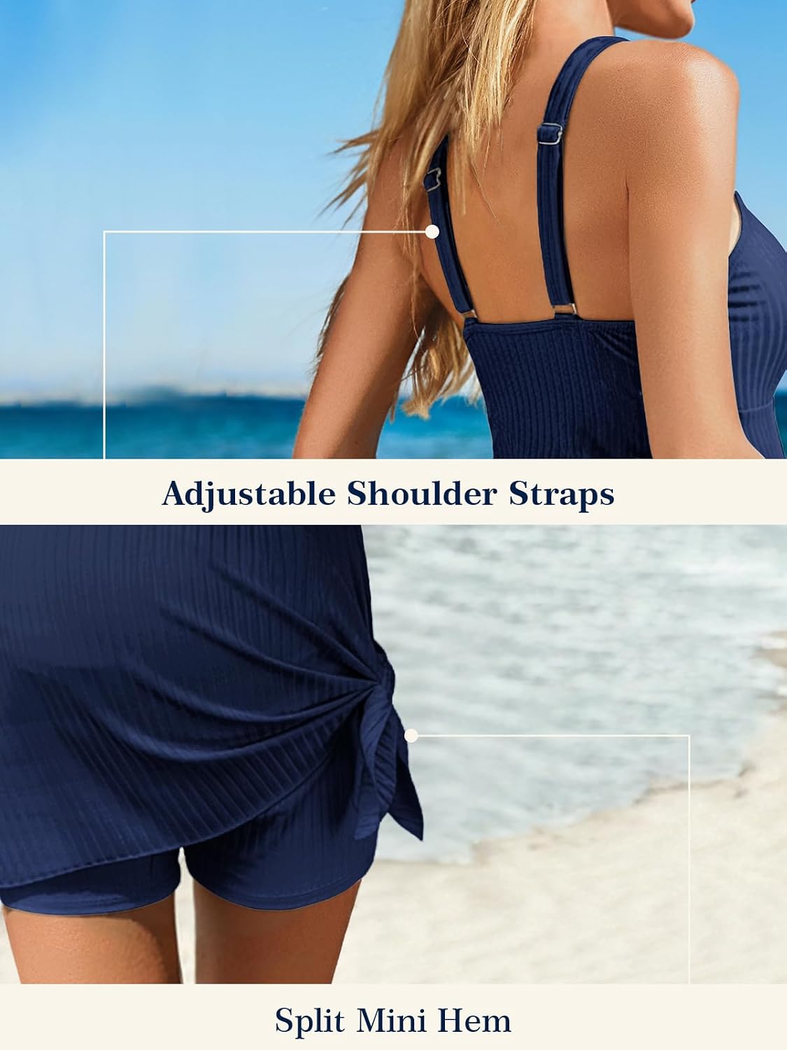 Ribbed Maternity One Piece Swimsuit Dress Wrap Bathing Suit with Built-in Pocket Short Swimwear Tie Knot Skirt