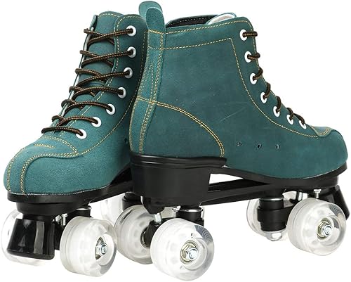 Miniatura 3 de Comeon Patines clásicos para mujer, unisex, de caña alta, de 4 ruedas, patines de doble fila para niños y niñas