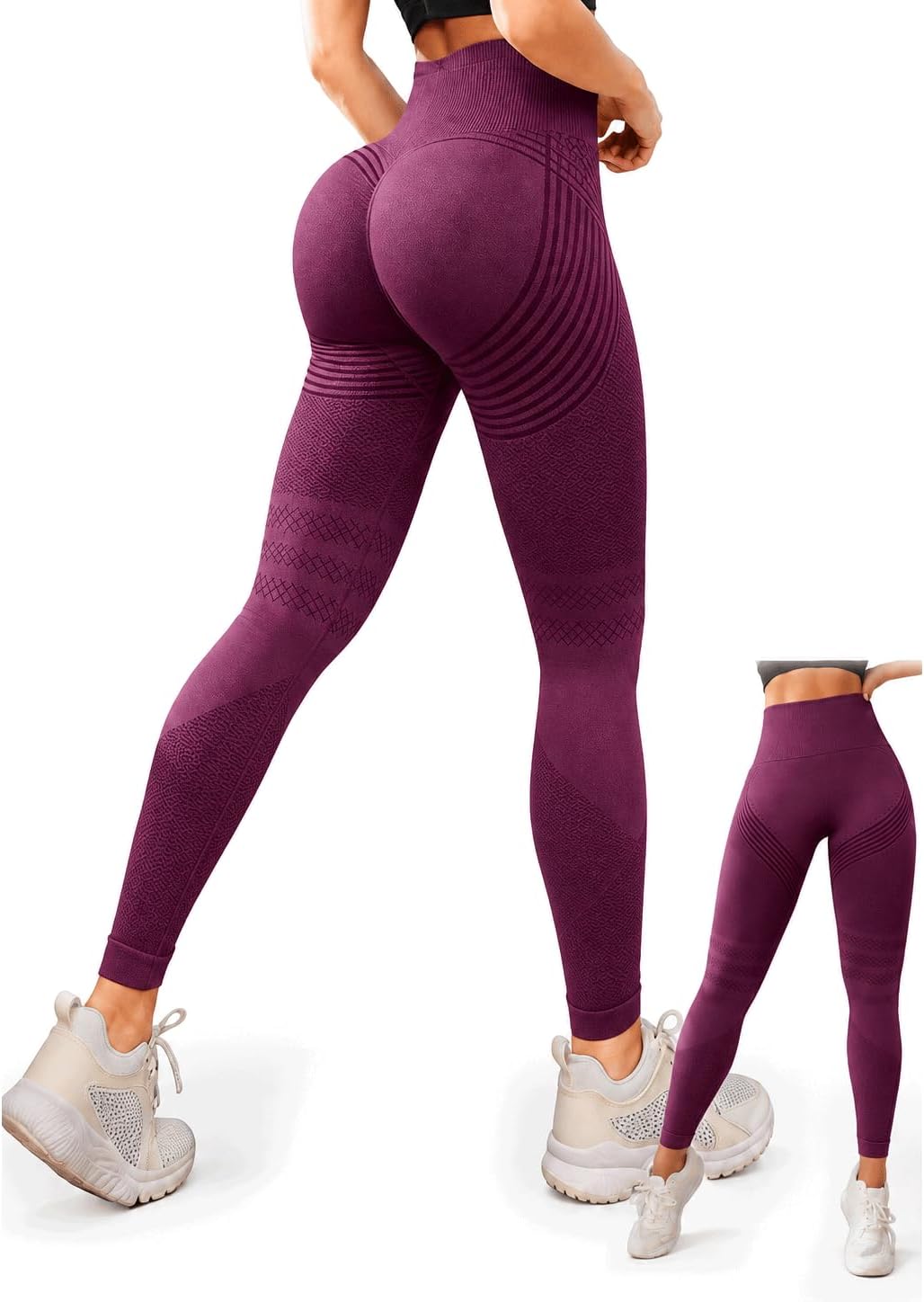 3D Compression Leggings Women, High Waist Anti Cellulite Leggings, Workout Bum Scrunch Butt Lift Leggings, Gym Trousers Women