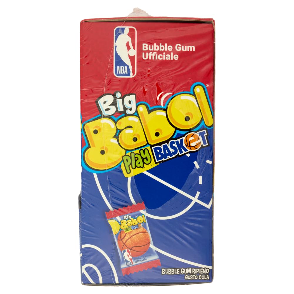 Big Babol Play Basket, Chewing Gum morbido, Gusto Cola, senza Glutine, Confezione da 200 Gomme da Masticare Monoporzione, Incartate Singolarmente da Condividere, per Feste e Compleanni Bambini