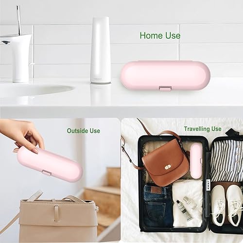 Miniatura 10 de Estuche de viaje para cepillos de dientes eléctricos Oral-B y 6 fundas reutilizables para cabezales de cepillos de dientes compatibles con cabezales
