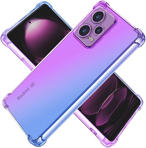 Miniatura 1 de KOARWVC Funda para Redmi Note 12 Pro, funda transparente con degradado delgado, antiarañazos, TPU a prueba de golpes, funda protectora para Xiaomi