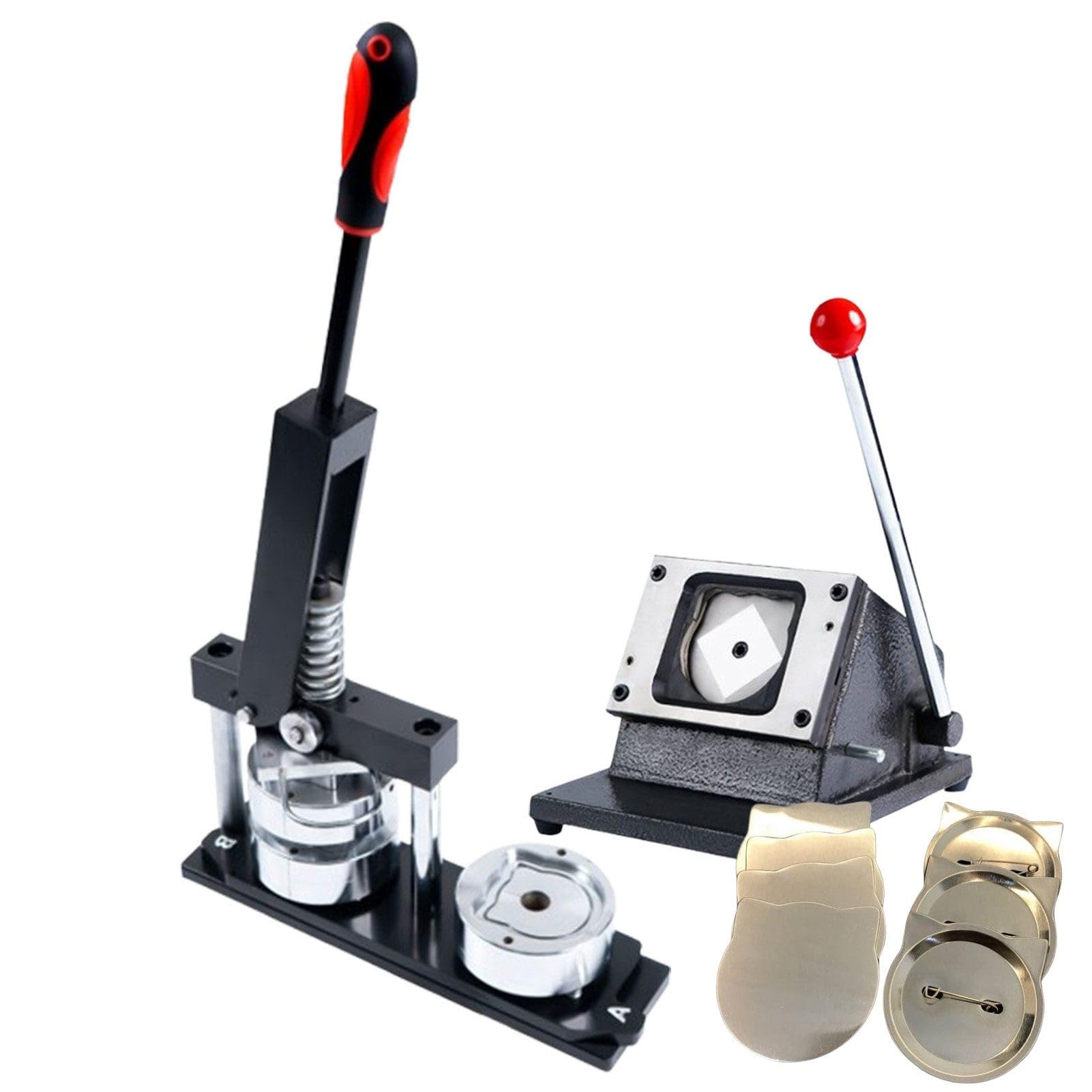 Kit fai da te per creazione di badge con taglierino e stampa, 100 set di artigianato per scudi e forme personalizzate, ideale per progetti creativi e regali