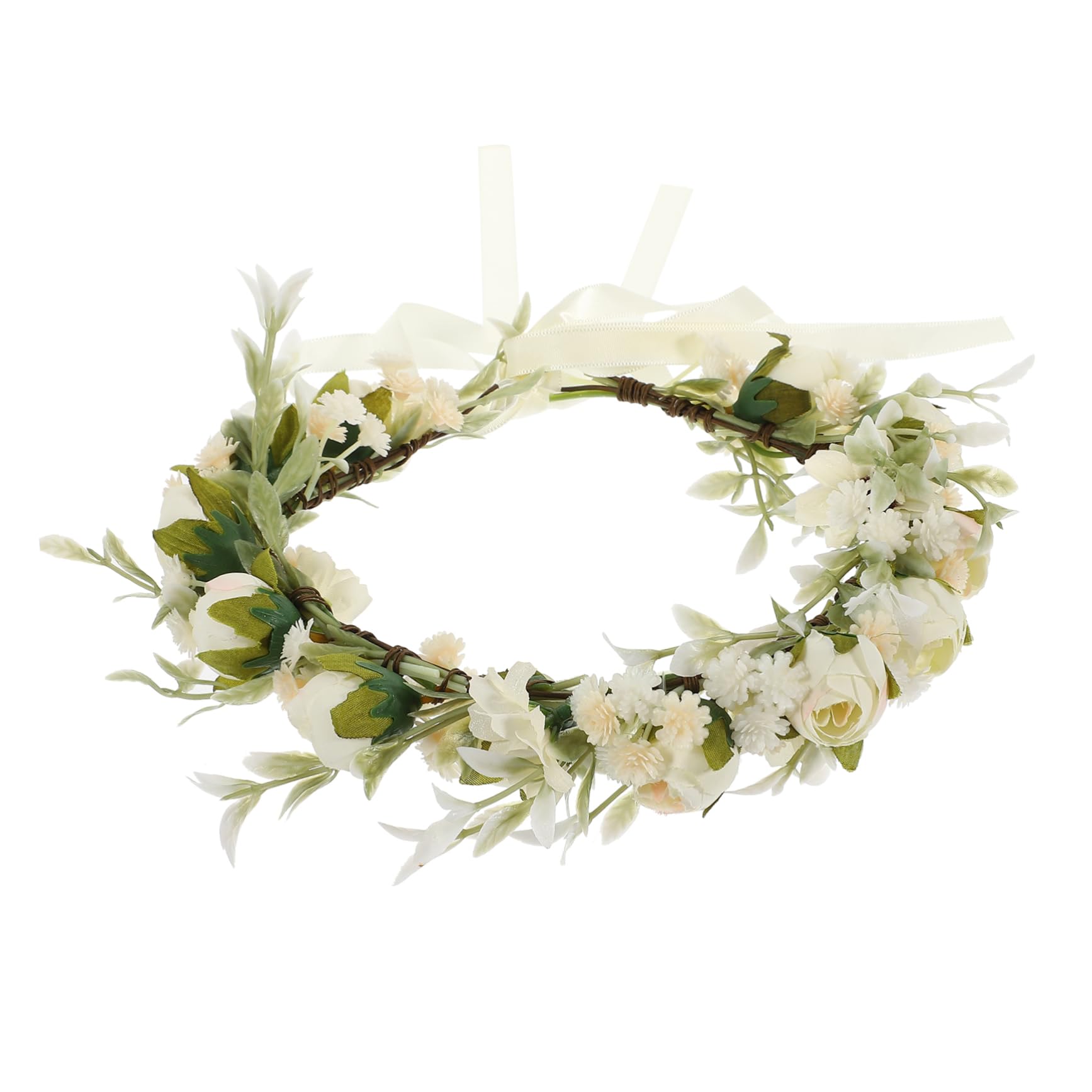 Beavorty 3stücke Blumenkranz Haarband Hochwertigen Kunstrosen Kopfstück Für Hochzeiten Braut Und Fotografie Vielseitig Für Feiern Und Besondere Anlässe
