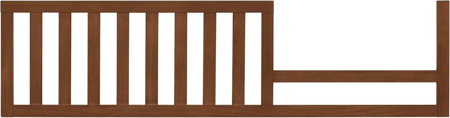 Evolur Toddler Guard Rail Conversion Kit, Designed and Tested Full Size Cribs, Durable Hardwood Build Safety Rail, Easy Assembly, Converts Crib into a Toddler Bed - Walnut