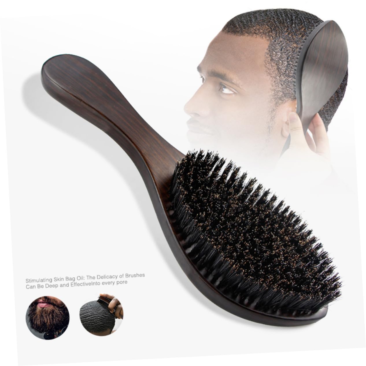 FOMIYES Men's Beard Brush Styling Supply Portable Professional Bristles Perfect Present