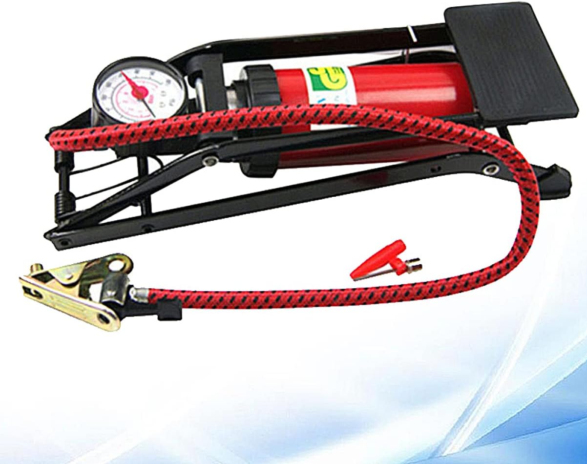 Portable High-Pressure Foot Pump for Vehicles Multi-Functional Tire Inflator Pressure Gauge for Cars Motorcycles and Inflatable Items
