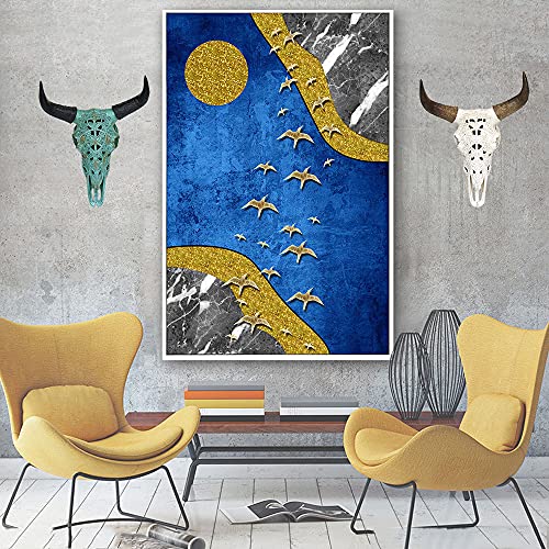 Otartu White Tribal Design Carved Steer Skull Wall Hanging Sculpture, 19 Inch Steer Head Bull Wall Décor (White) #TOP6