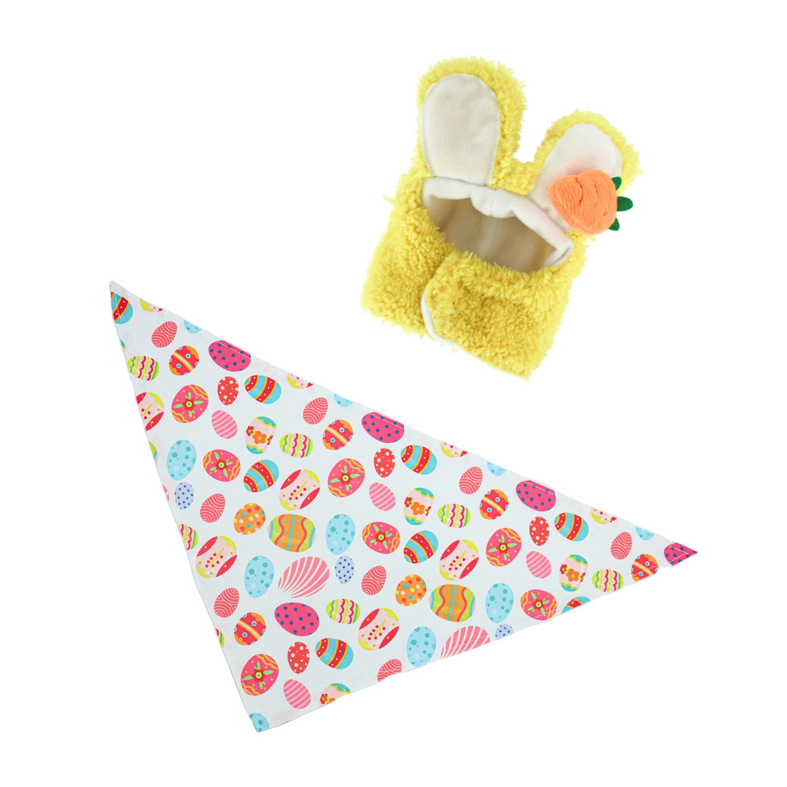 Hsioluted Plush Easter Geese Outfit Scarf Rabbits Hat Clothing for Porch Decoration and Holiday Festivities Porch Outfit