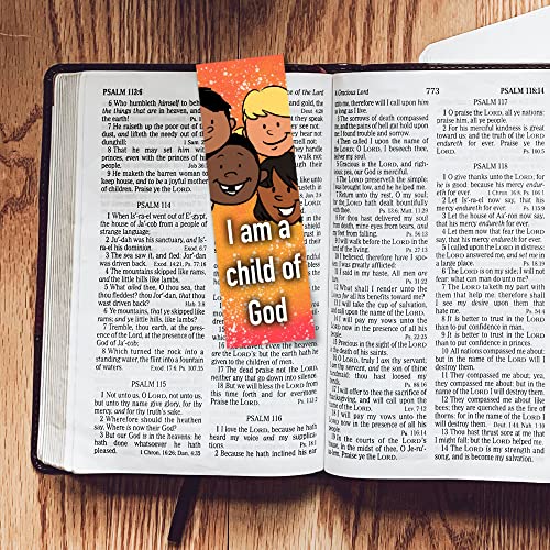 I Am A Child Of God, John 1:12, Bulk Pack Of 25 Christian Bookmarks For Kids, Childrens Bible Verse Book Markers, Sunday School Prizes With Memory Verses, Scripture Gifts For Kids & Youth #TOP2