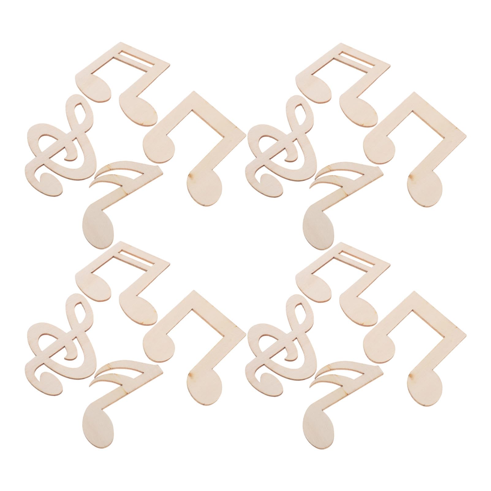 Figuras de Notas Musicales de Madera sin Pintar y Suaves para Manualidades Infantiles Decoración Colgante DIY Material Natural para Graffiti y Proyectos Creativos