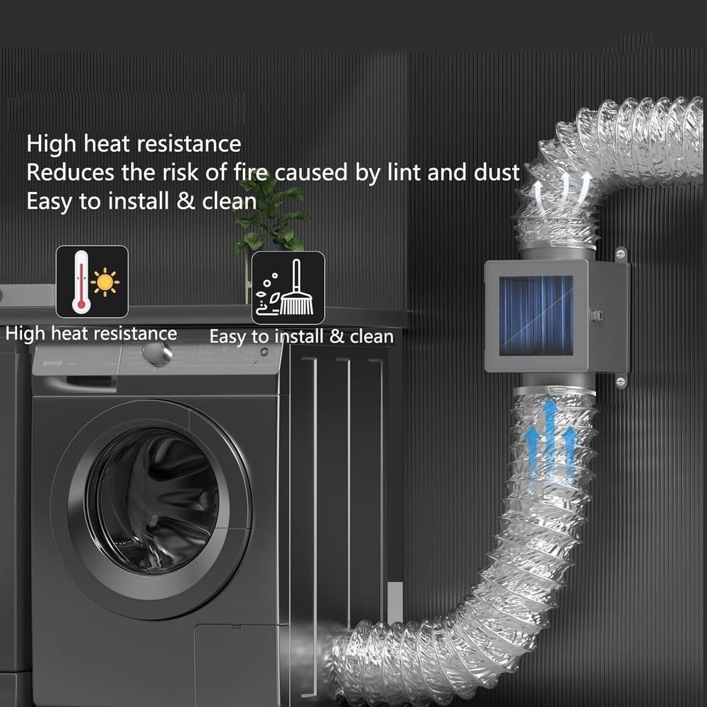 FACAIIO Colector de pelusas de ventilación para secadora eléctrica para usar caja de filtro de malla de acero inoxidable de larga duración para un rendimiento