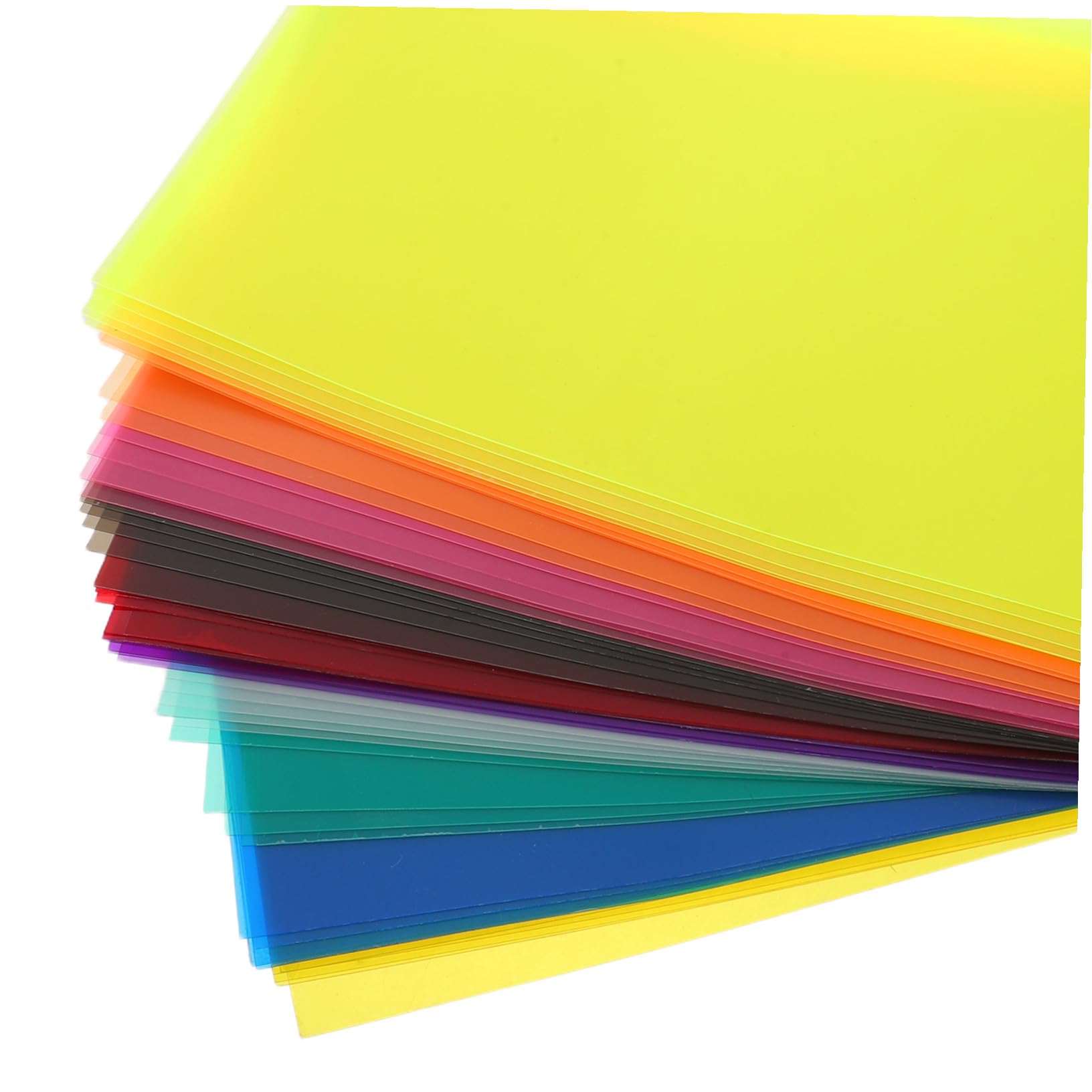 LIFKOME 50 Arkuszy Arkuszy Kolorowego Celofanowego Papieru Przezroczysta Do Rękodzieła Cienka i Elastyczna Do Dekoracji Świetlnych DIY dla Przedszkolaków i Projektów Edukacyjnych