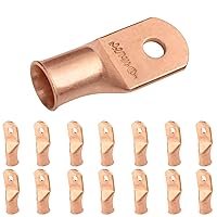 Vista 503 de SELTERM - 2 terminales de anillo resistentes para cable de batería, calibre 4 AWG, pernos de 3/8 pulgadas, terminales de calibre 4, ojales de cobre