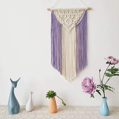 Miniatura 2 de Decoración bohemia de macramé para colgar en la pared, hermoso arte de pared decorativo para el hogar, apartamento, dormitorio, cuarto de bebé,