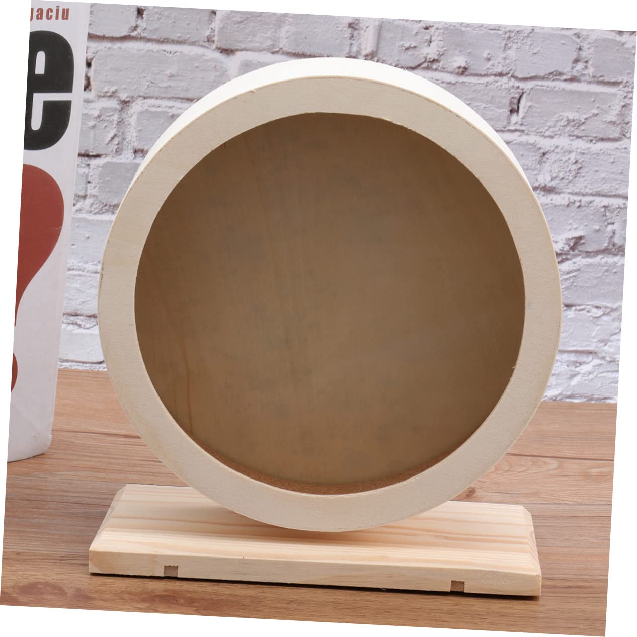 Rueda De Ejercicio De Madera para Hámsteres y Roedores Rueda Silenciosa y para Mediano para Fortalecer Uñas y Patas