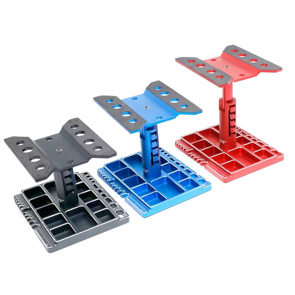 Soporte multifuncional de aleación para coche RC Soporte de trabajo RC Soporte de reparación RC Soporte de reparación de interruptor de 360° Rotación de 5 niveles de elevación de altura o inferior con